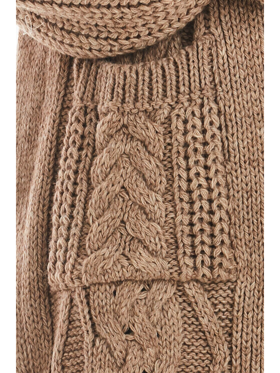 Awama Awama Sweter A393 Beżowy Basic Fit