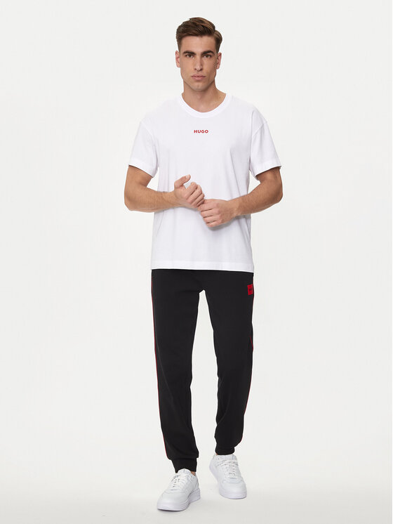 HUGO Hugo T-särk Linked 50518646 Valge Relaxed Fit