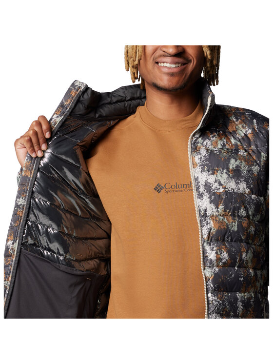 Columbia Columbia Kurtka przejściowa Columbia Powder Lite II Printed Jacket Szary Regular Fit