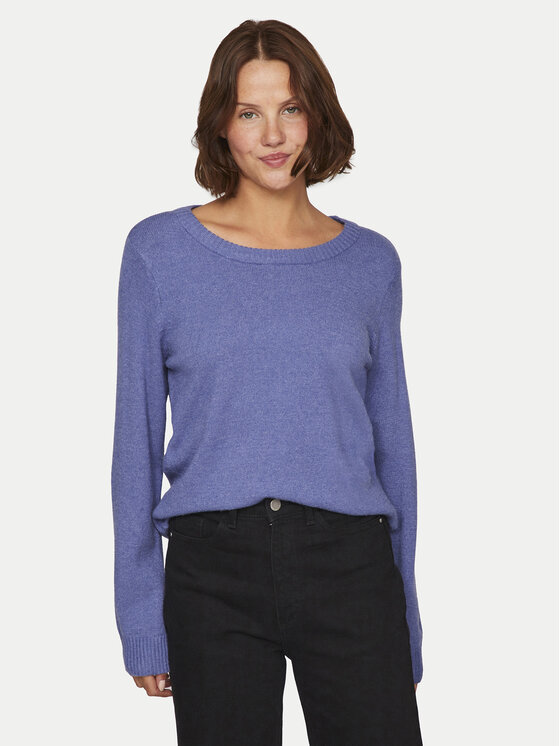 Vila Vila Pulover Ril 14054177 Albastru Regular Fit