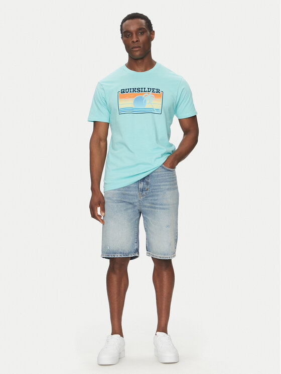 Quiksilver Quiksilver Majica EQYZT08065 Turkizna Regular Fit