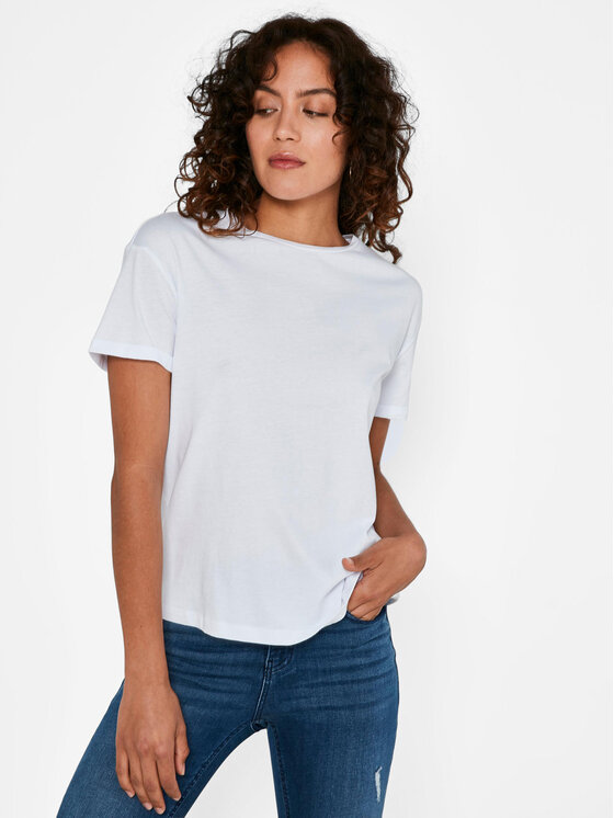 Noisy May Noisy May T-Shirt 27010978 Λευκό Relaxed Fit