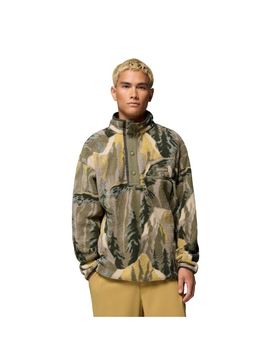Columbia Columbia Polar Helvetia II Printed Half Snap Fleece 2098461397 Zielony Regular Fit