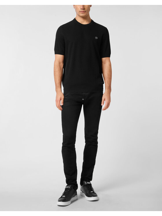 PHILIPP PLEIN PHILIPP PLEIN Bluza 26971 Czarny Regular Fit