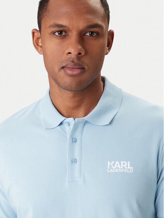 KARL LAGERFELD KARL LAGERFELD Polo 745780 561235 Błękitny Regular Fit
