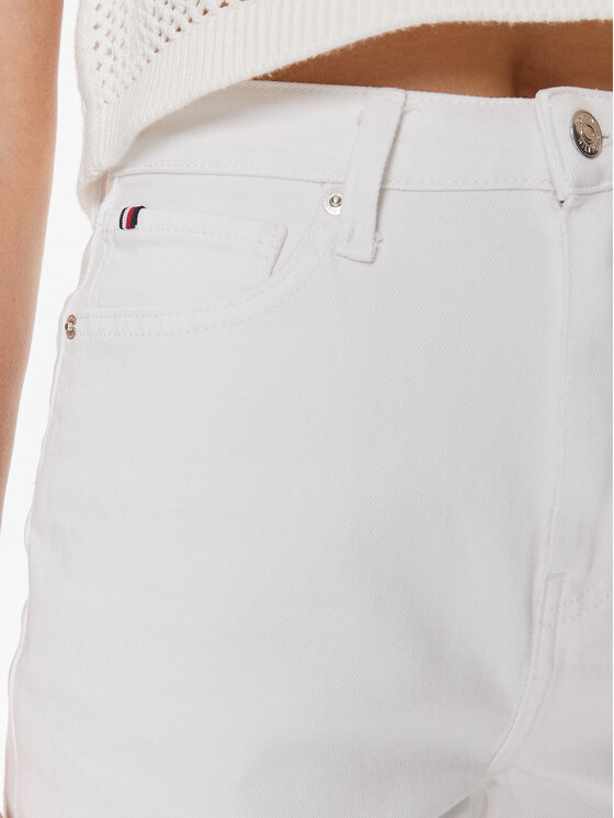 Tommy Hilfiger Tommy Hilfiger Džínsové šortky WW0WW41321 Biela Regular Fit