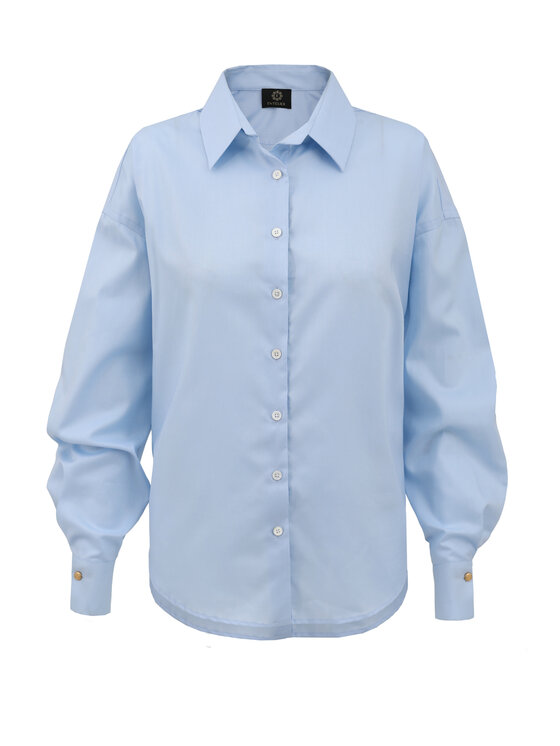 Entelier Entelier Koszula Classic Niebieski Oversize