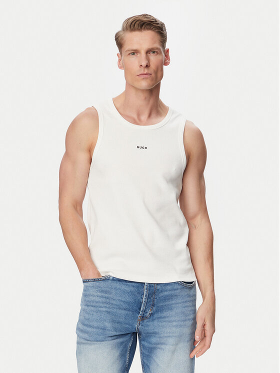 HUGO HUGO Tank top marškinėliai Dapota 50563744 Kreminė Slim Fit