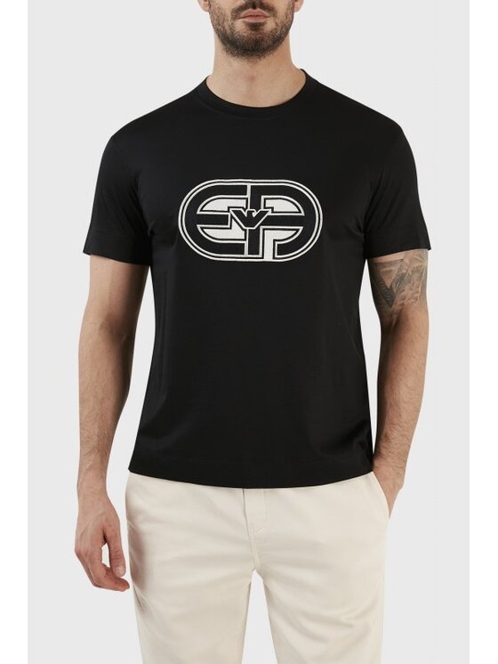 Emporio Armani Emporio Armani Tričko 3R1TV4 1JUVZ 0999 Čierna Regular Fit