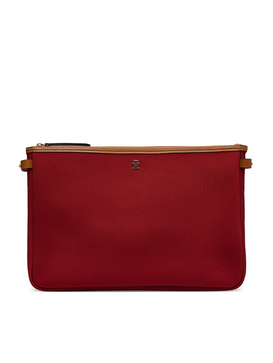 Tommy Hilfiger Tommy Hilfiger Käekott Th Monoplay Tote Le AW0AW17416 Tumepunane