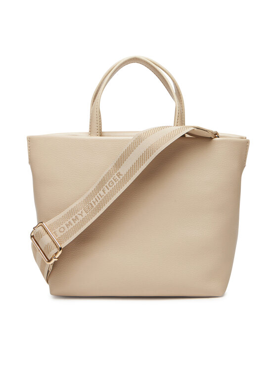 Tommy Hilfiger Tommy Hilfiger Käekott Th Logotape Mini Tote AW0AW17694 Beež