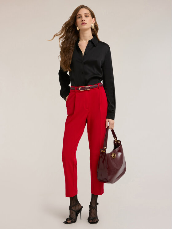 Motivi Motivi Pantaloni di tessuto P189Q003742N016 Rosso Regular Fit