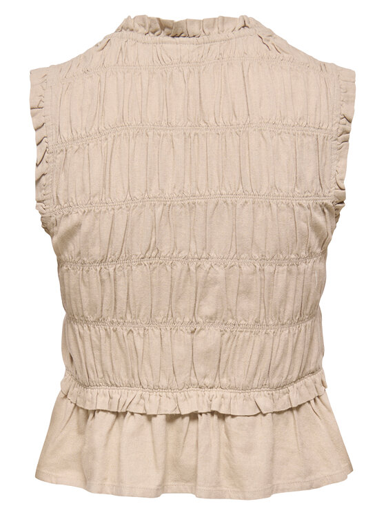 ONLY ONLY Blusa Goa 15363693 Beige Regular Fit