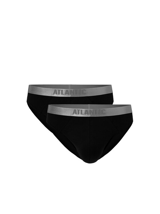 Atlantic Atlantic Komplet slipów 2BMP-013-CZARNY-M Czerwony