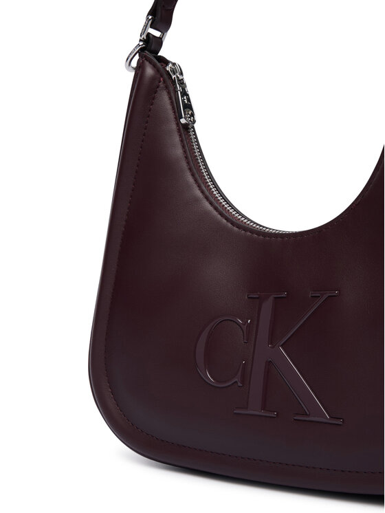 Calvin Klein Calvin Klein Kabelka Bold Ck Small Crescent Bag LV04F3561G Bordó
