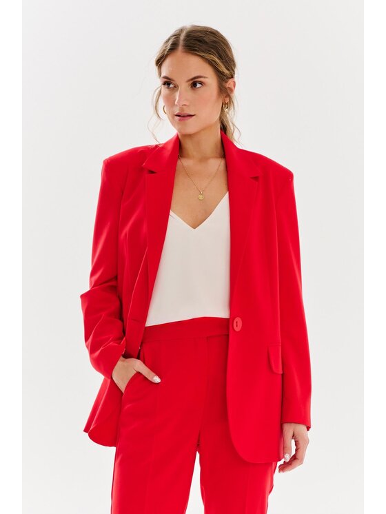 NAOKO NAOKO Marynarka Scarlet Red Czerwony Regular Fit