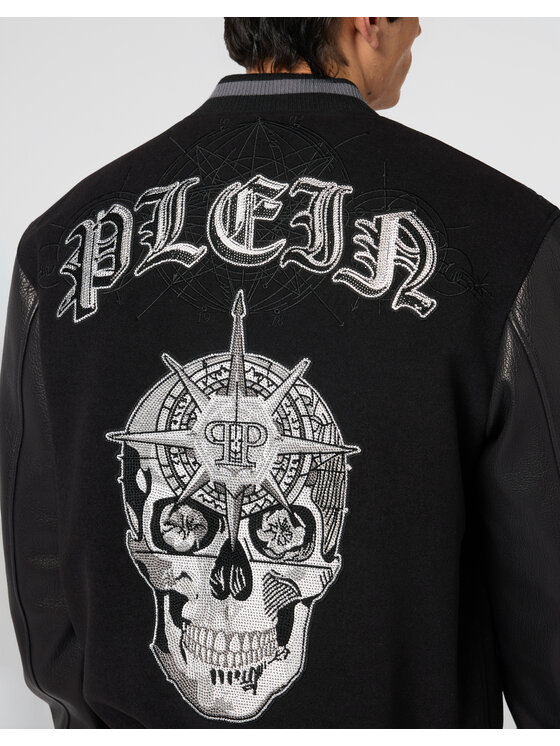 PHILIPP PLEIN PHILIPP PLEIN Kurtka bomber 29011 Czarny Regular Fit
