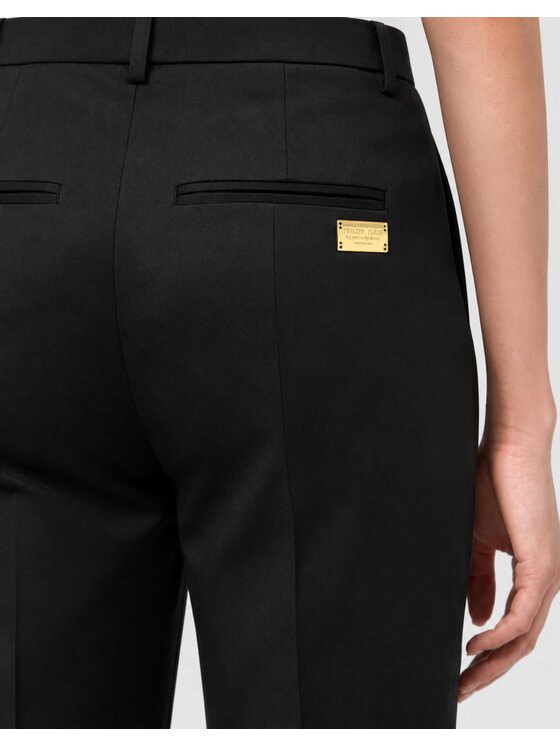 PHILIPP PLEIN PHILIPP PLEIN Spodnie materiałowe 32125 Czarny Flare Fit