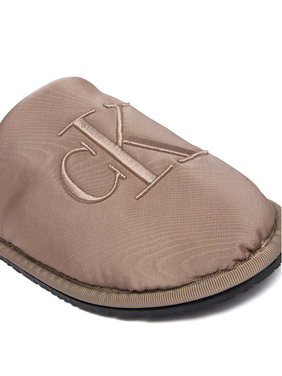 Calvin Klein Jeans Calvin Klein Jeans Hausschuhe Slipper Satin Moire YW0YW02053 Beige