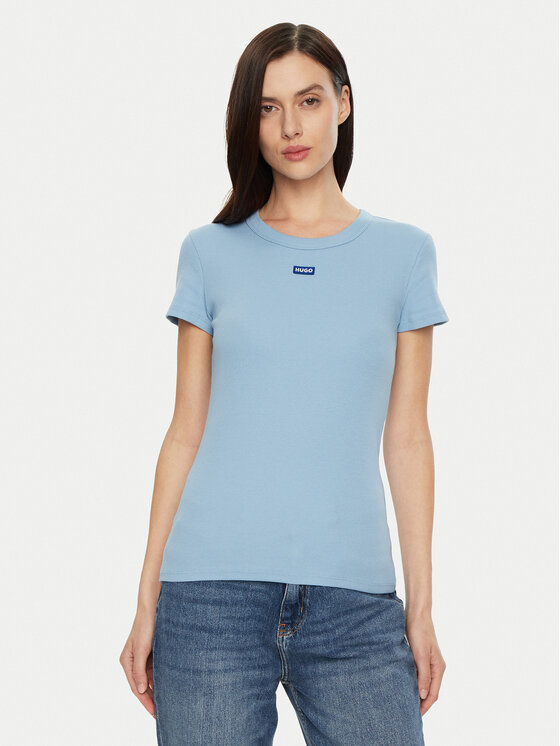 HUGO HUGO Póló Easy 50523924 Kék Slim Fit