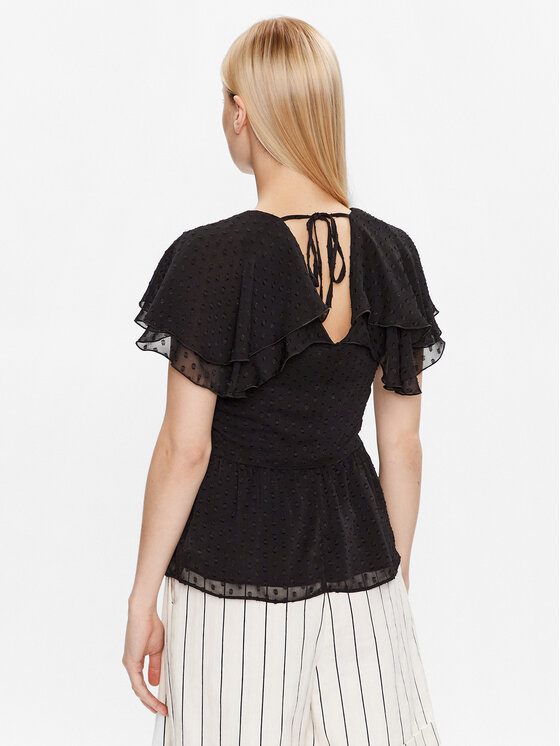 NAF NAF NAF NAF Bluse Halbala XENC40 Schwarz Regular Fit