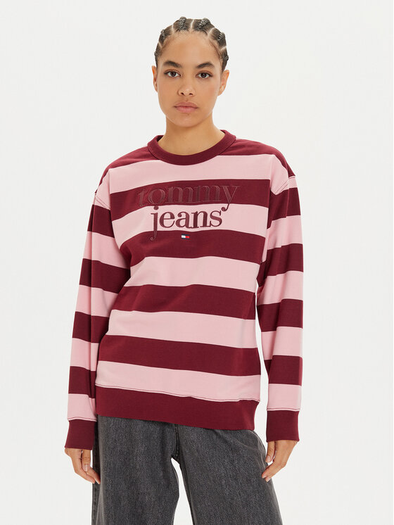 Tommy Jeans Tommy Jeans Džemperis Ess Logo DW0DW19041 Violetinė Relaxed Fit