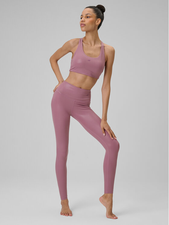 4F 4F Biustonosz sportowy YOGA Różowy ciemny