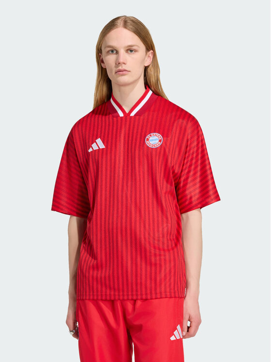adidas adidas Koszulka techniczna 169202 Czerwony Loose Fit