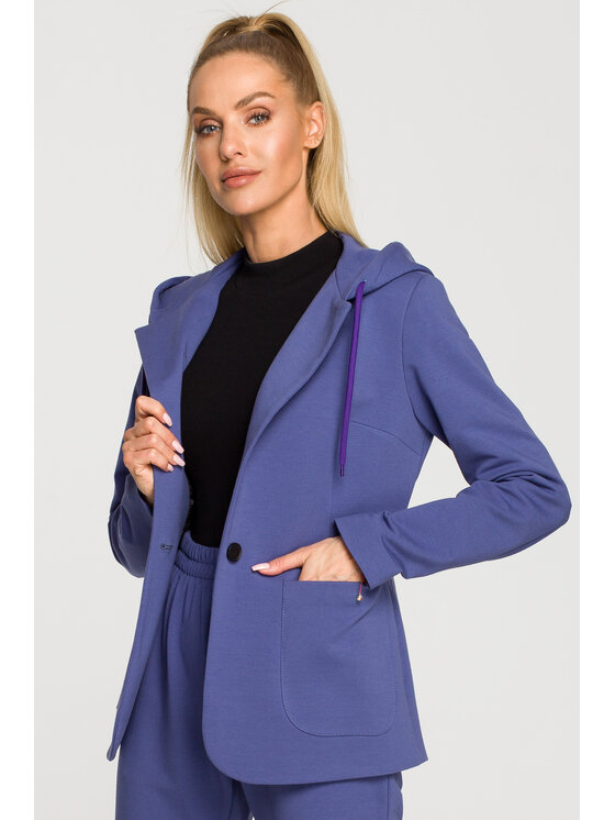 Made of Emotion Made of Emotion Marynarka M691 Niebieski Casual Fit