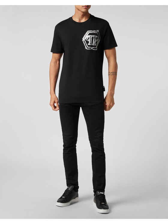 PHILIPP PLEIN PHILIPP PLEIN T-Shirt 1459 Czarny Regular Fit