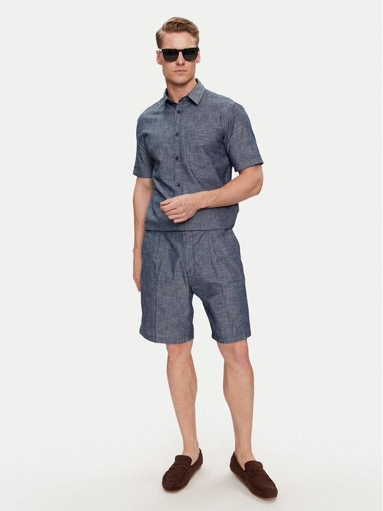 United Colors Of Benetton United Colors Of Benetton Сорочка 5WV1UQ03P Голубий Regular Fit