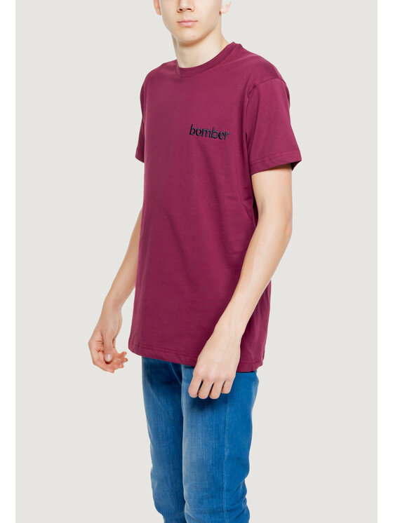 The Bomber The Bomber T-shirt The Bomber Logo Bordeaux Shirt Fit