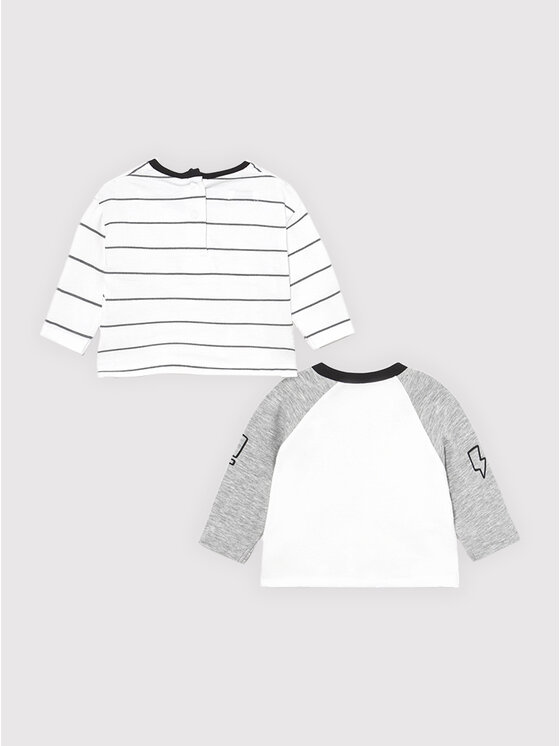 Set di 2 magliette 1076 Bianco Regular Fit