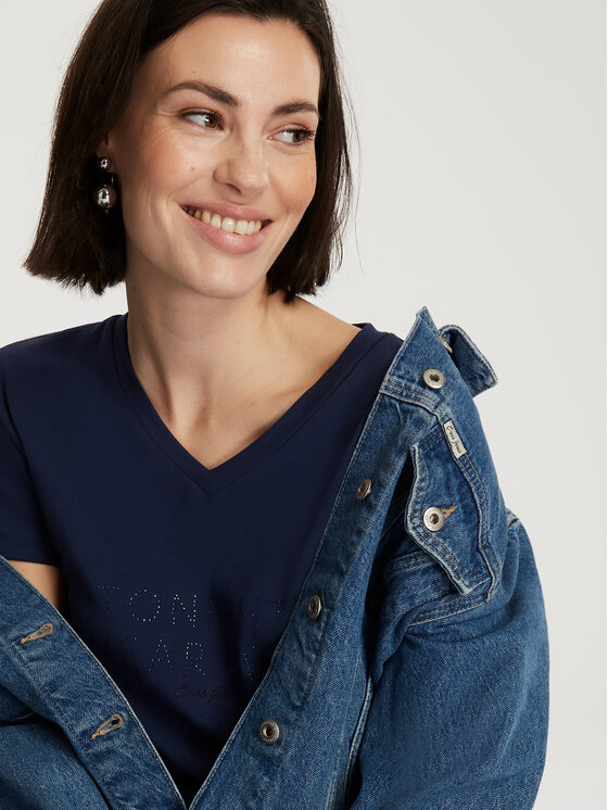 Cross Jeans Cross Jeans T-Shirt 56235-001 Granatowy