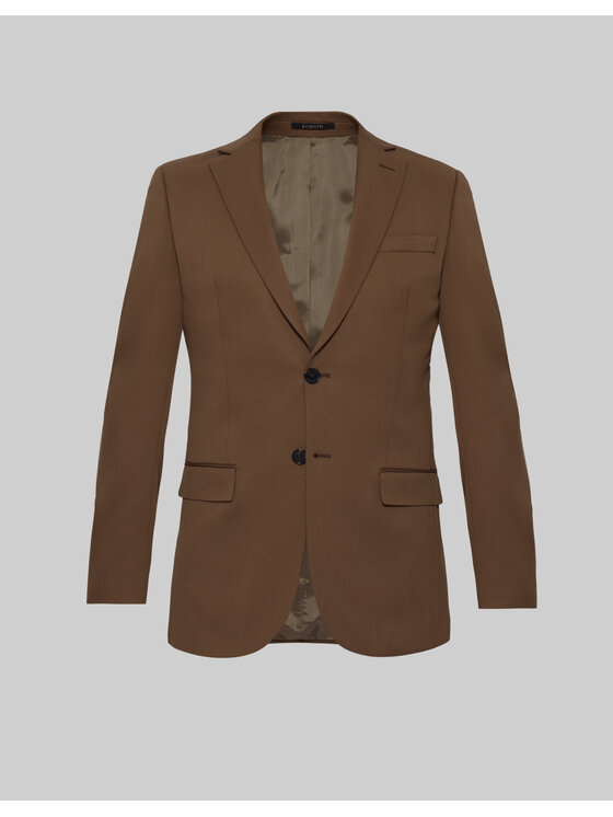 Borgio Borgio Marynarka lido Brązowy Slim Fit