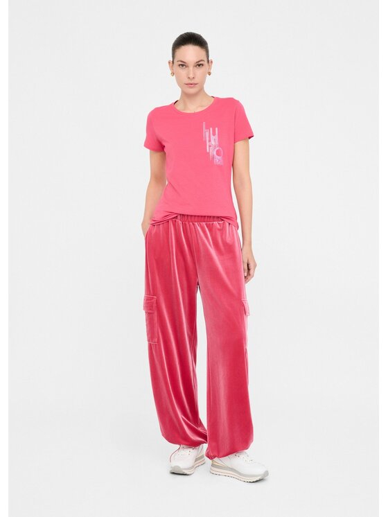 Liu Jo Liu Jo T-shirt TF5166JS003M9759 Rosso Regular Fit
