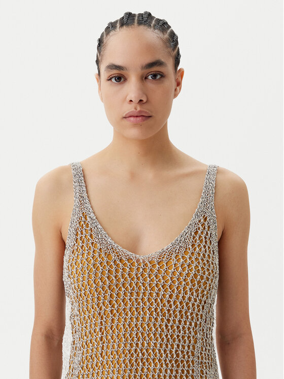 PINKO PINKO Trikotāžas kleita Viggiano Abito 104889 A2FB Bēšs Slim Fit
