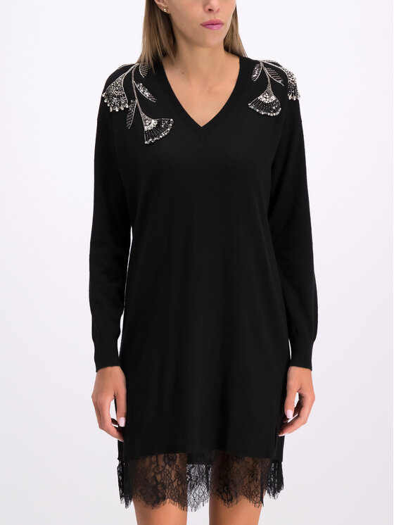 TWINSET TWINSET Sukienka codzienna 192TP3331 Czarny Regular Fit