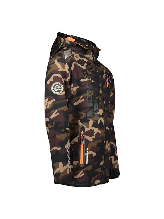 Geographical Norway Geographical Norway Kurtka softshell WU1057H-GN-KAKI-ORANGE Brązowy Regular Fit