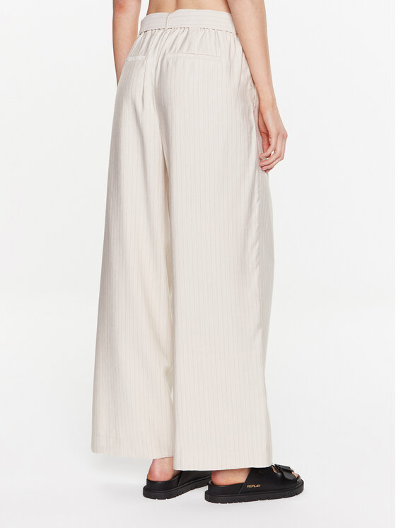 Moss Copenhagen Moss Copenhagen Spodnie materiałowe Joanita 17336 Beżowy Relaxed Fit