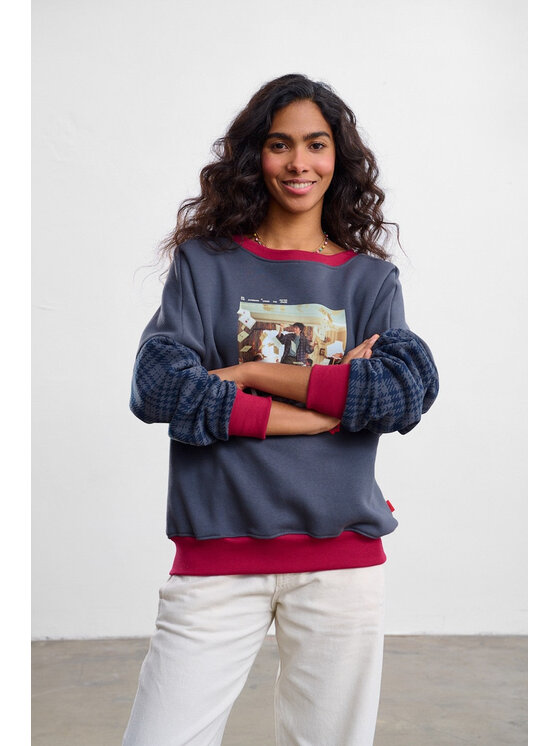 NAOKO NAOKO Bluza Dear Potter Szary Reglan Fit