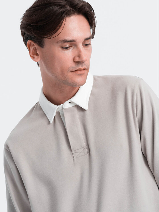 Ombre Ombre Mikina OM-SSNZ-0132 Šedá Large Fit