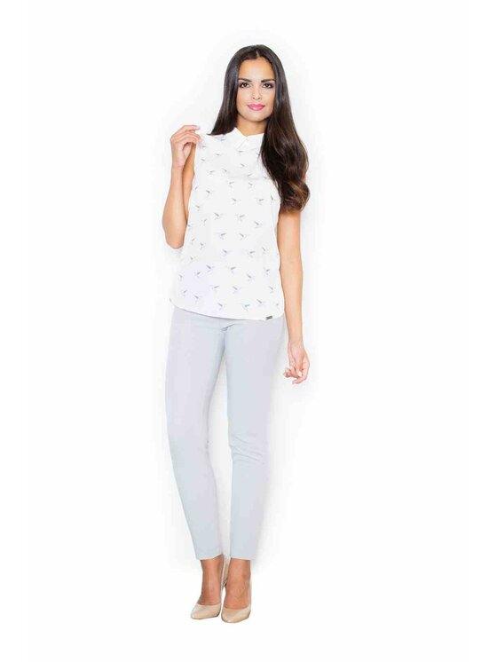 FIGL FIGL Halenka M370 Bílá Regular Fit