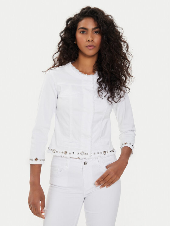 Liu Jo Liu Jo Джинсова куртка MA4297 T4033 Білий Regular Fit