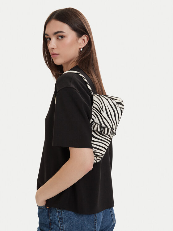 Tommy Jeans Geantă Tjw Cool Zebra Shoulder Bag AW0AW18879 Alb