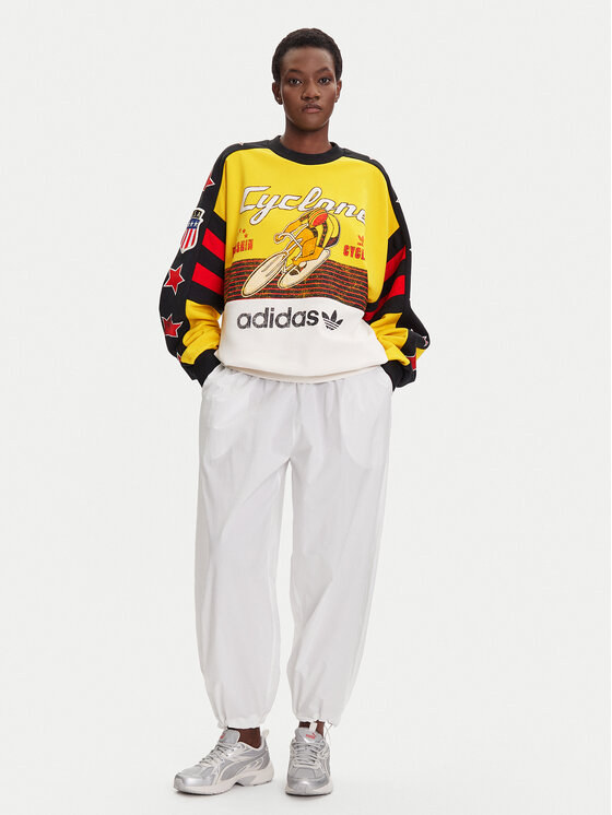 adidas adidas Bluza Archive Cycling JW0147 Żółty Oversize