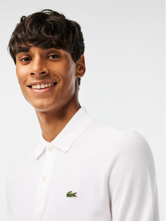 Lacoste Lacoste Тениска с яка и копчета PH4013 Бял Regular Fit