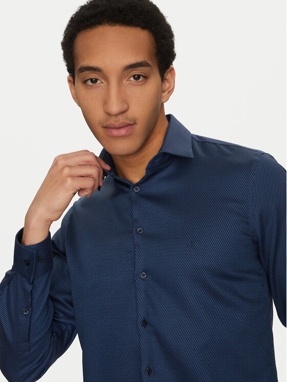 Calvin Klein Calvin Klein Marškiniai K10K114316 Tamsiai mėlyna Slim Fit