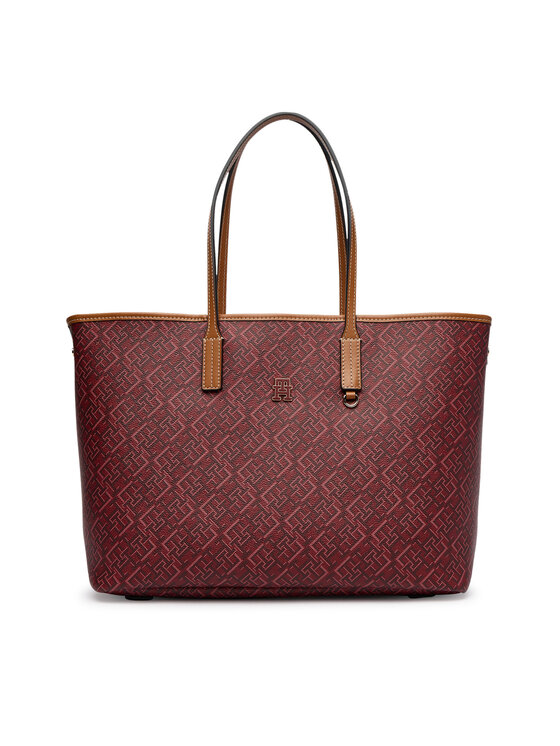 Tommy Hilfiger Torbica Th Monoplay Tote Le AW0AW17416 Tamno crvena