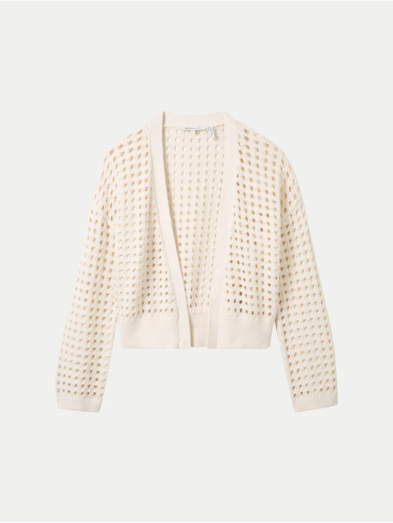 Tom Tailor Denim Tom Tailor Denim Strickjacke 1040756 Beige Relaxed Fit